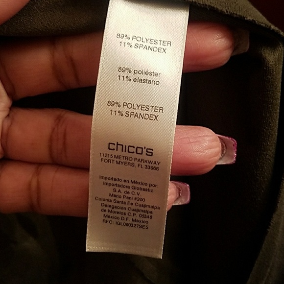 Chico's Faux Suede Long Vest - Picture 3 of 6